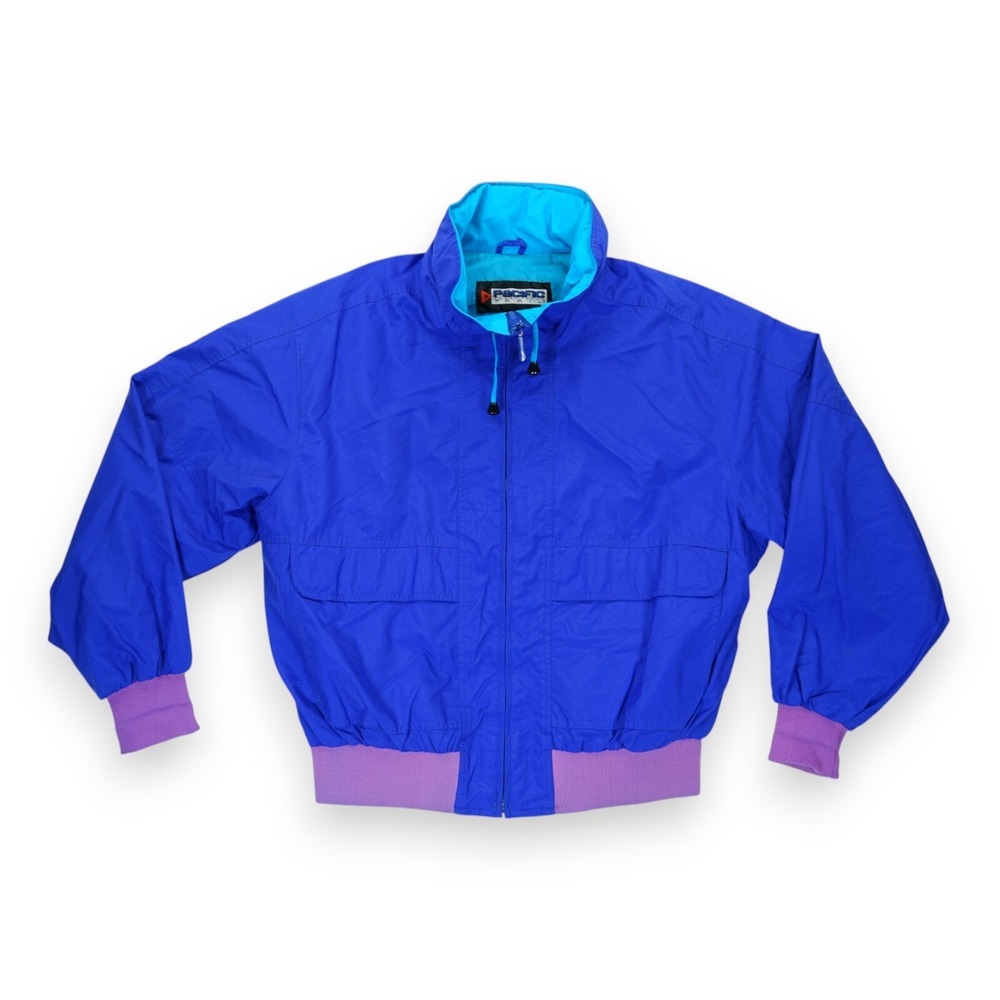Vintage 90s Pacific Trail Blue Jacket Hoodie | Men's Large | Weatherproof